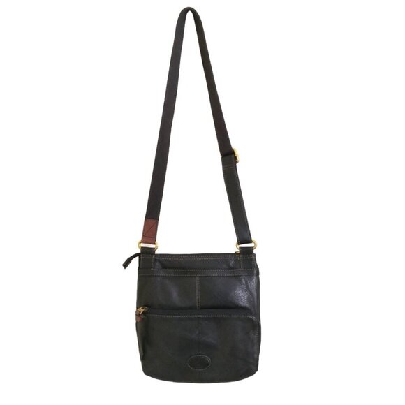 Like New Fossil Morgan Traveler Pebble Leather Black Crossbody Bag - Picture 5 of 12